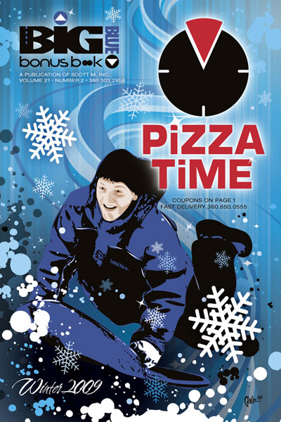Big Blue Bonus Book Cover Design Winter 2009: Pizza Time